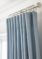 GoodHome Set for Hanging Curtains, silver