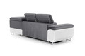 Corner Sofa-Bed Right Annabelle Madryt 120/Sawana 5, white/grey