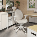 HATTEFJÄLL Office chair with armrests, Gunnared beige/white