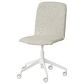 ERFJÄLLET Swivel chair with castors, Gunnared beige/white