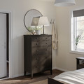 IDANÄS Chest of 6 drawers, dark brown stained, 84x135 cm