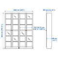 BILLY / OXBERG Bookcase, white, glass, 160x30x202 cm