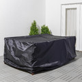 TOSTERÖ Cover for furniture set, black, 215x135 cm