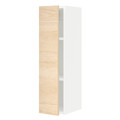 METOD Wall cabinet with shelves, white/Askersund light ash effect, 20x80 cm