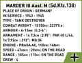 COBI Blocks Marder III Ausf.M (Sd.Kf z.138) 367pcs 8+