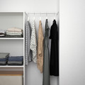 PLATSA Wardrobe with 1 door, white/Fonnes white, 90-107x42x181 cm