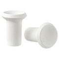 GUBBARP Knob, white, 21 mm, 2 pack