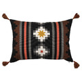 FRUKTMOTT Cushion cover, black/orange-red, 40x58 cm