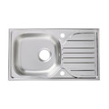 Steel Kitchen Sink Turing 1 Bowl with Drainer, satin