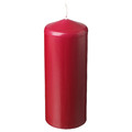 FENOMEN Unscented pillar candle, red, 19 cm