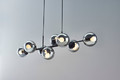 Italux Pendant Lamp Molite 8 x E14, black