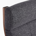 POÄNG Armchair, brown/Gunnared dark grey