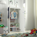 SMÅSTAD / PLATSA Wardrobe, white/light green, 60x42x123 cm