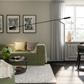 VÅGHÖJD LED floor lamp, dimmable black