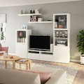 BESTÅ / LACK TV storage combination, white, 240x42x193 cm