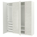 PAX / MISTUDDEN Wardrobe combination, white/grey patterned, 200x60x236 cm