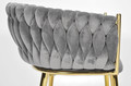 Glamour Braided Chair ROSA, grey