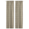 HÄGGVECKMAL Room darkening curtains, 1 pair, beige, 145x300 cm