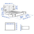 NORDLI Bed frame with storage and mattress, with headboard white/Vågstranda medium firm, 160x200 cm