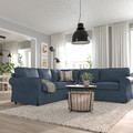 EKTORP Corner sofa, 4-seat, Kilanda dark blue