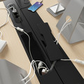 MITTZON Desk, birch veneer/black, 140x60 cm