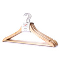 Wooden Clothes Hanger Cross 5pcs, light brown