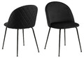 Upholstered Chair Louise, black