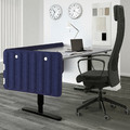 EILIF Screen for desk, blue, 160x48 cm