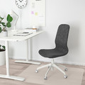 LÅNGFJÄLL Office chair, Gunnared dark grey/white, 68x68 cm