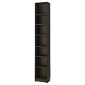 BILLY Bookcase with height extension unit, dark brown oak effect, 40x28x237 cm