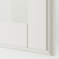 TYSSEDAL Door with hinges, white, glass, 50x229 cm