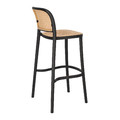 Bar Stool with Backrest Antonio, black