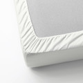 NATTJASMIN Fitted sheet, white, 140x200 cm