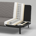 NYHAMN 3-seat sofa-bed, with pocket spring mattress, Knisa grey/beige