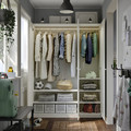 PAX / GULLABERG Wardrobe combination, white/white, 150x60x201 cm