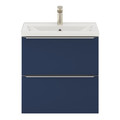 Goodhome Wall-mounted Basin Cabinet Imandra Slim 60cm, matt dark blue