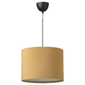 SUNNEBY / MOLNSKIKT Pendant lamp, black/dark yellow velvet