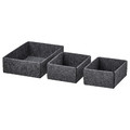 UPPDATERA Box, set of 3, grey