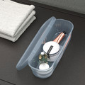 RYKTA Storage box with lid, transparent, 9x24x7 cm/0.5 l