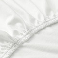 LEN Fitted sheet, white, 80x165 cm