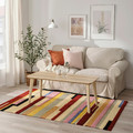 BRÖNDEN Rug, low pile, handmade multicolour/red, 133x195 cm