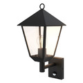 GoodHome Garden Outdoor Wall Lamp with Motion Sensor Docker E27 IP44, black