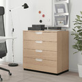 GALANT Drawer unit, white stained oak effect, 80x80 cm