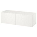 BESTÅ Shelf unit with doors, white/Laxviken white, 120x42x38 cm