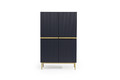 Cupboard Nicole, dark blue, gold legs