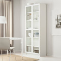 BILLY / OXBERG Bookcase with glass-doors, white/glass, 80x42x202 cm