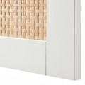 STUDSVIKEN Door, white/woven poplar, 60x64 cm