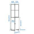 JOSTEIN Shelving unit with door, in/outdoor/white, 41x44x180 cm