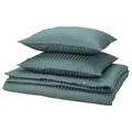 NATTJASMIN Duvet cover and 2 pillowcases, blue-green, 200x200/50x60 cm