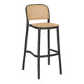 Bar Stool with Backrest Antonio, black